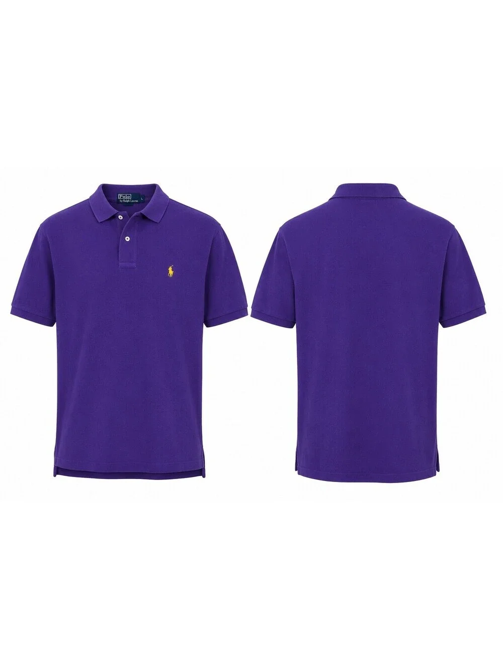Polo Ralph Lauren Men's Short Sleeve Polo L Purple Yellow Pony LSU 🐯